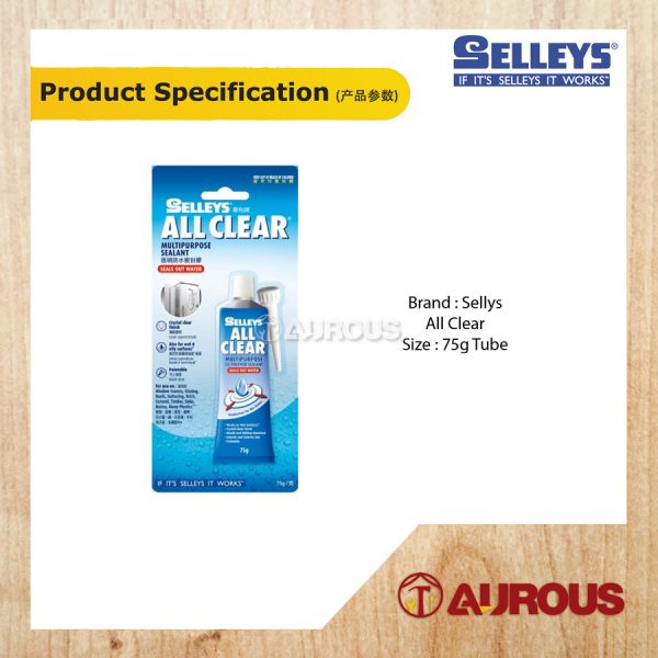 Selleys All Clear Multipurpose Silicone 75g - Image 4