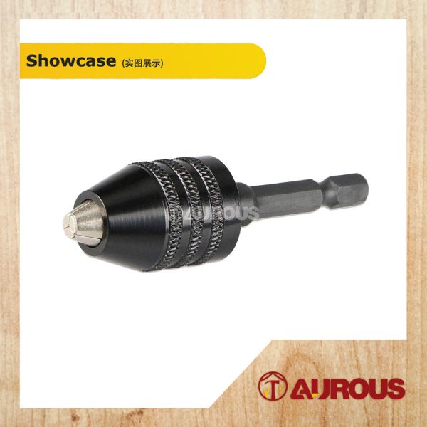 KEYLESS CHUCK WITH HEX SHANK ADAPTER (0.3 - 6.5MM) [BLACK] - Image 4