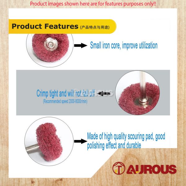 MINI SCOURER RED GRINDING BIT (3MM SHANK) - 1 PIECE - Image 6