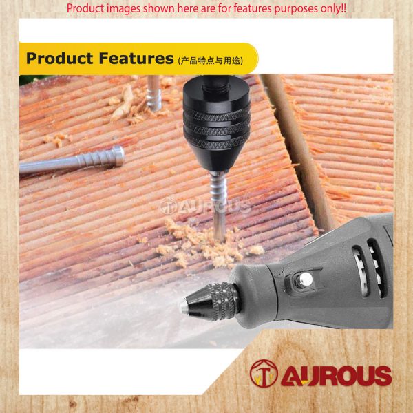 KEYLESS CHUCK WITH HEX SHANK ADAPTER (0.3 - 6.5MM) [BLACK] - Image 7