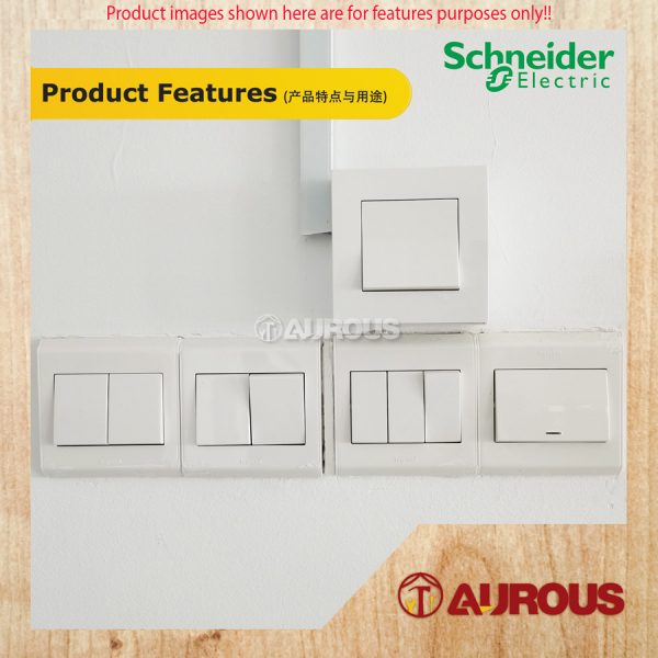 SCHNEIDER ELECTRIC C-VIVACE 1 WAY/2 WAY SWITCH 16A 250V (KB31, KB32, KB33, KB34) - Image 8