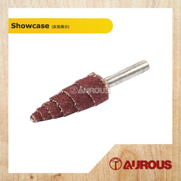 CONICAL FLAP SANDPAPER SANDING BIT 16MM, 25MM x #80 (6MM SHANK) - Image 3