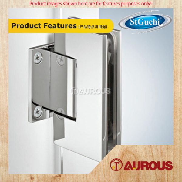 ST GUCHI SHOWER HINGES GH101 (WALL TO GLASS 90°) (MID 90°) - Image 3