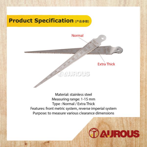 STAINLESS STEEL GAP TAPER GAUGE (1-15MM) (NORMAL/EXTRA THICK) - Image 6