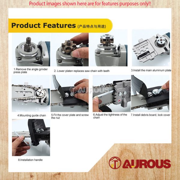 ELECTRIC CHAIN SAW STAND ADAPTER BRACKET ANGLE GRINDER 4'' CONVERTER SET 12'' [2ND GENERATION] - Image 7