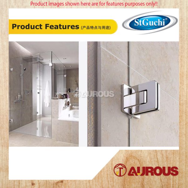 ST GUCHI SHOWER HINGES GH101 (WALL TO GLASS 90°) (MID 90°) - Image 4