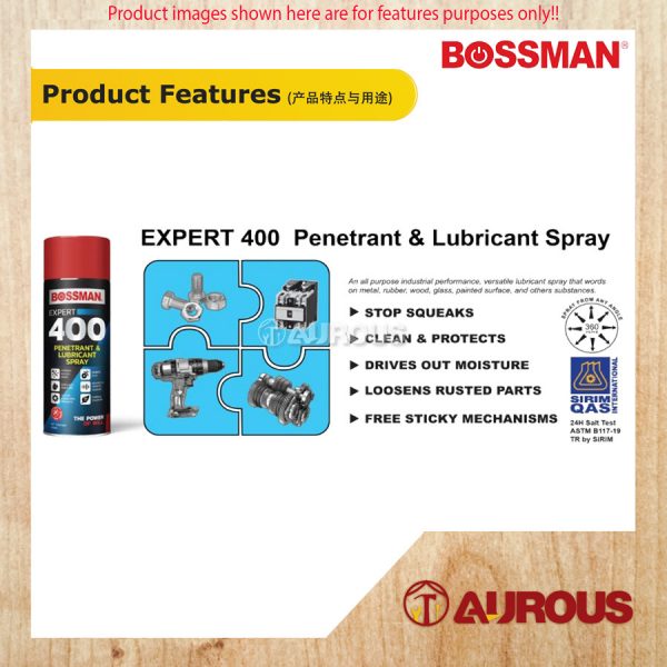 BOSSMAN MULTI PURPOSE LUBRICANT SPRAY 400ML BMD-400 - Image 4