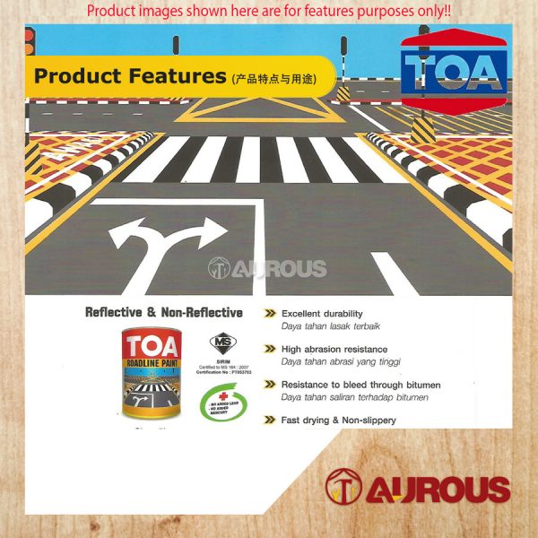 TOA ROADLINE PAINT REFLECTIVE / NON-REFLECTIVE 5L - Image 2