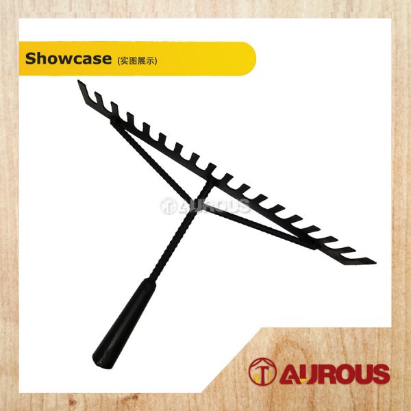 B-Tani Mild Steel Lawn Rake Cakah Bitumen Road Rake Stone Rake (16T / 18T) - Image 2