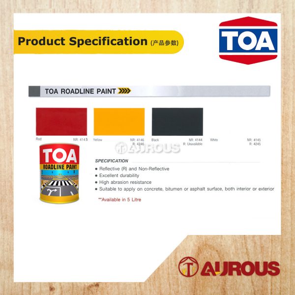 TOA ROADLINE PAINT REFLECTIVE / NON-REFLECTIVE 5L - Image 3