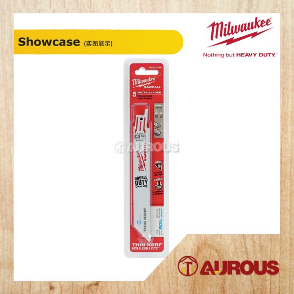 MILWAUKEE THIN KERF METAL CUTTING SAWZALL BLADE [6"] 24TPI (5pcsPack) 48-00-4186 - Image 2