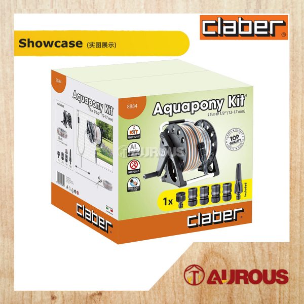CLABER AQUAPONY KIT 8884 /GARDEN WATER HOSE REEL KIT - Image 2