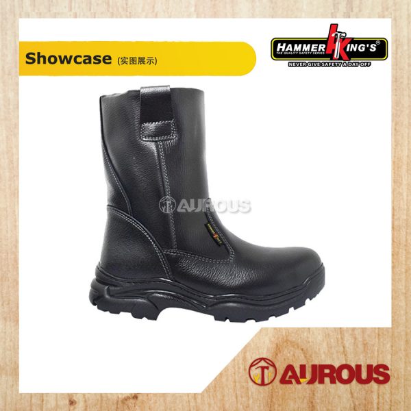 HAMMER KING HIGH CUT PULL UP SAFETY SHOE 13022 BLACK SIZE 5 TO 11 - Image 2
