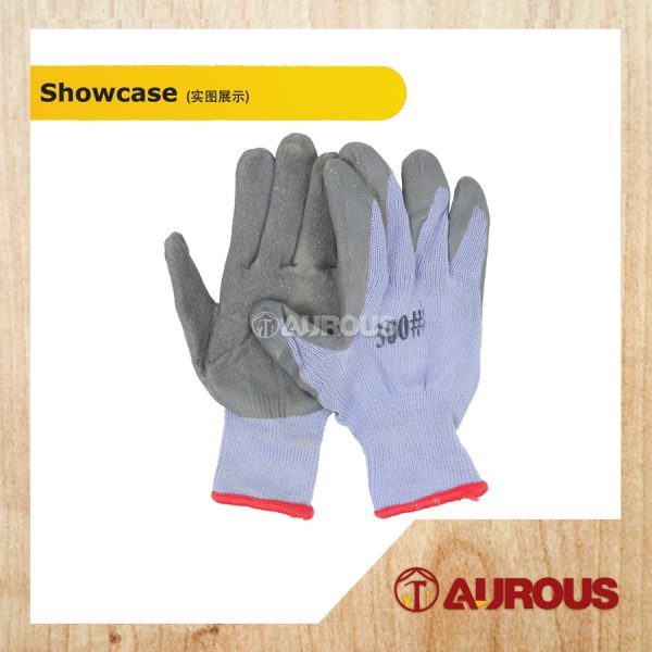 Safety Protective Latex Coated Cotton Hand Glove Pvc Grip Palm(Colour randomly) - Image 3