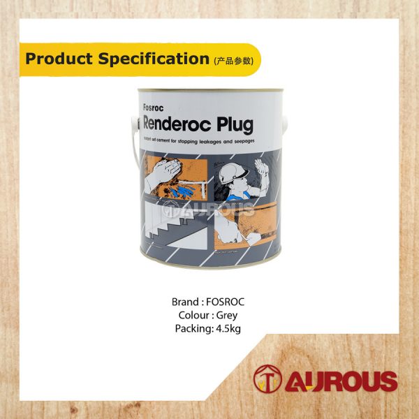 FOSROC RENDEROC PLUG / WATERPLUG 4.5KG - Image 3