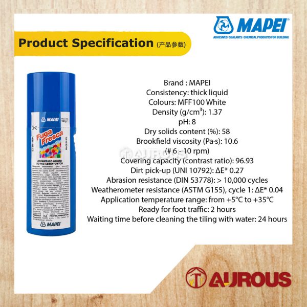 MAPEI FUGA FRESCA POLYMERIC PAINT MFF100 WHITE 160G - Image 3