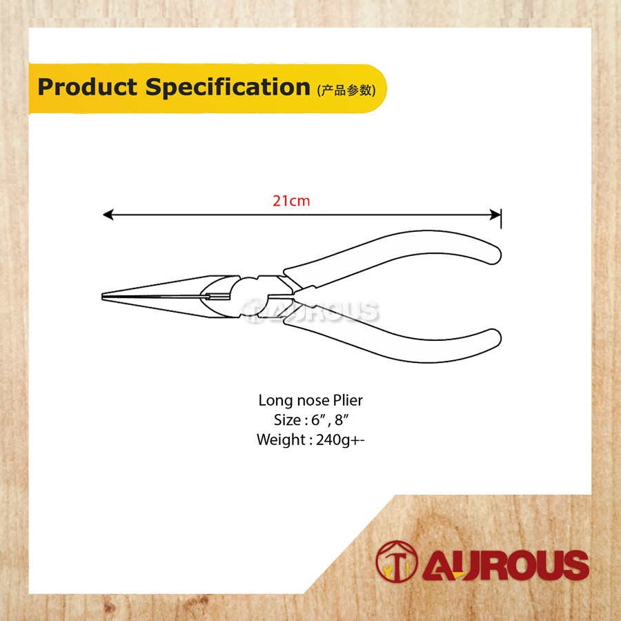 YESLINE LONG NOSE PLIER 6'' / 8 - Aurous Hardware Online Store