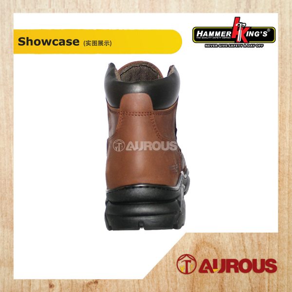 HAMMER KING MID CUT LACE UP SAFETY SHOE 13014 BROWN SIZE 5 TO 11 - Image 4