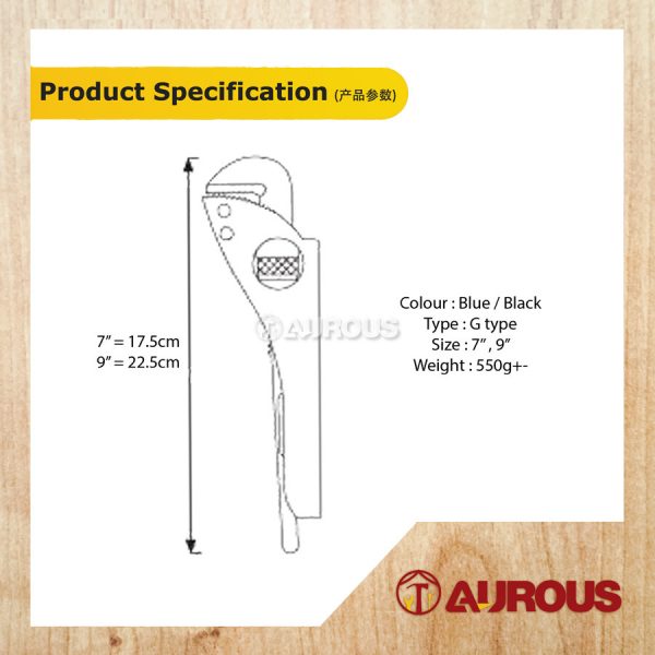 G TYPE PIPE WRENCH ( 7INCH / 9INCH ) - Image 8