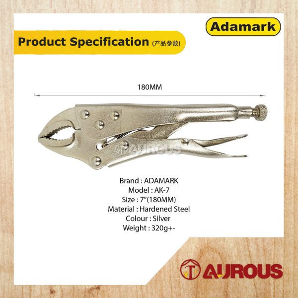 ADAMARK LOCKING PLIER 7'' (AK-7) - Image 6