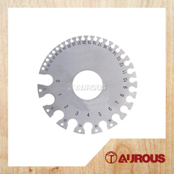 STEEL ROUND WIRE GAUGE MEASURING PLATE