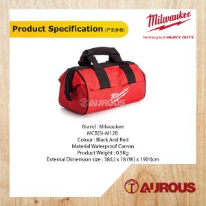 MILWAUKEE M12 CONTRACTOR BAG (SMALL) MCB(S)-M12B - Image 3