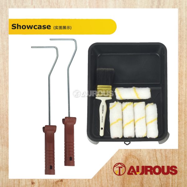 PAINT TRAY STARTER SET (PAINT ROLLER 4'' WITH FRAME HANDLE + BRUSH 380 2” + PAINT TRAY) - Image 3