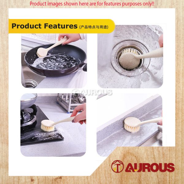KITCHEN BRUSH CLEANER C/W PVC HANDLE [YELLOW] - Image 5
