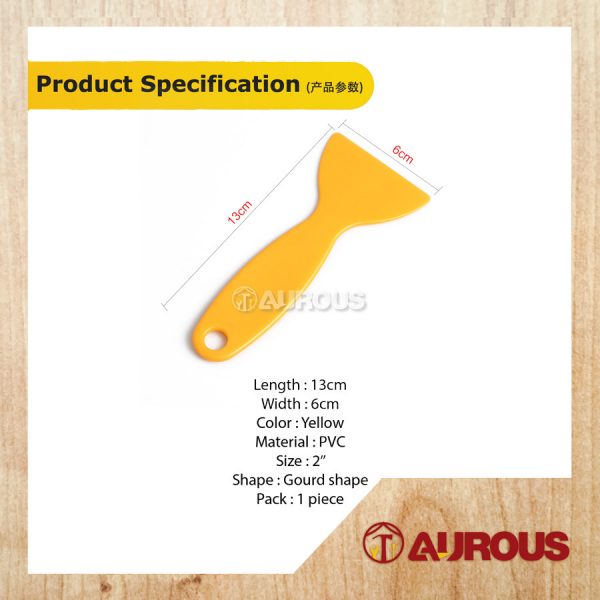 PVC PLASTIC SCRAPER GOURD SHAPE 2" (YELLOW) -1 PIECE - Image 4