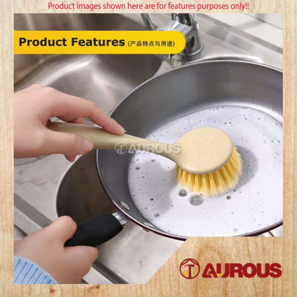 KITCHEN BRUSH CLEANER C/W PVC HANDLE [YELLOW] - Image 6