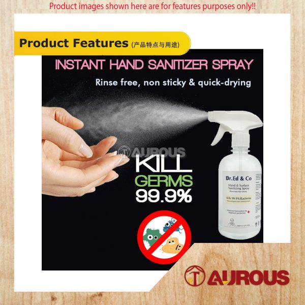 DR ED.CO INSTANT HAND SANITIZER SPRAY TYPE 75% ALCOHOL 500ML [LIQUID] - 1 BOTTLE - Image 5