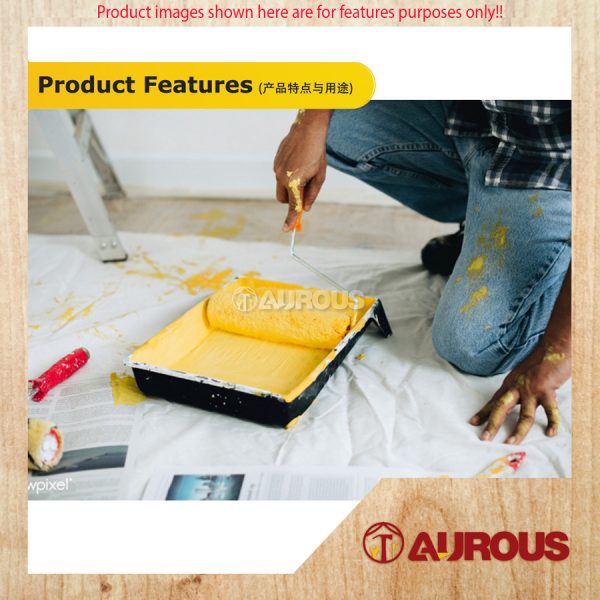 PAINT TRAY STARTER SET (PAINT ROLLER 4'' WITH FRAME HANDLE + BRUSH 380 2” + PAINT TRAY) - Image 7