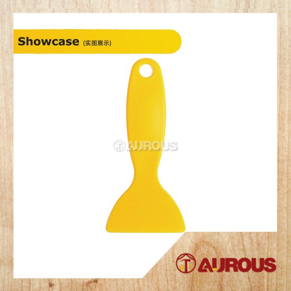PVC PLASTIC SCRAPER GOURD SHAPE 2" (YELLOW) -1 PIECE - Image 3