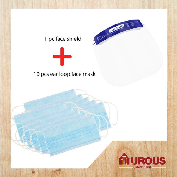 PLASTIC FACE SHIELD FACE PROTECTOR -TRANSPARENT- - Image 2