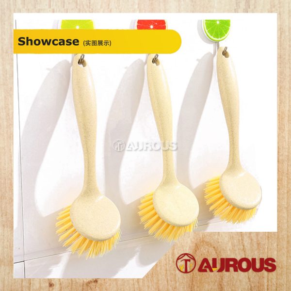 KITCHEN BRUSH CLEANER C/W PVC HANDLE [YELLOW] - Image 3