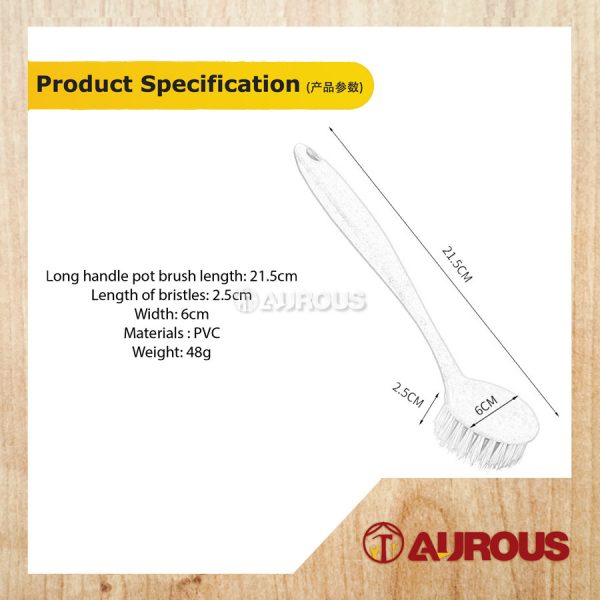 KITCHEN BRUSH CLEANER C/W PVC HANDLE [YELLOW] - Image 4