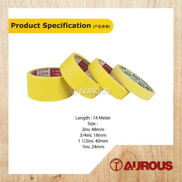 ADHESIVE MASKING TAPE 14METER (18MM/24MM/40MM/48MM) - Image 4