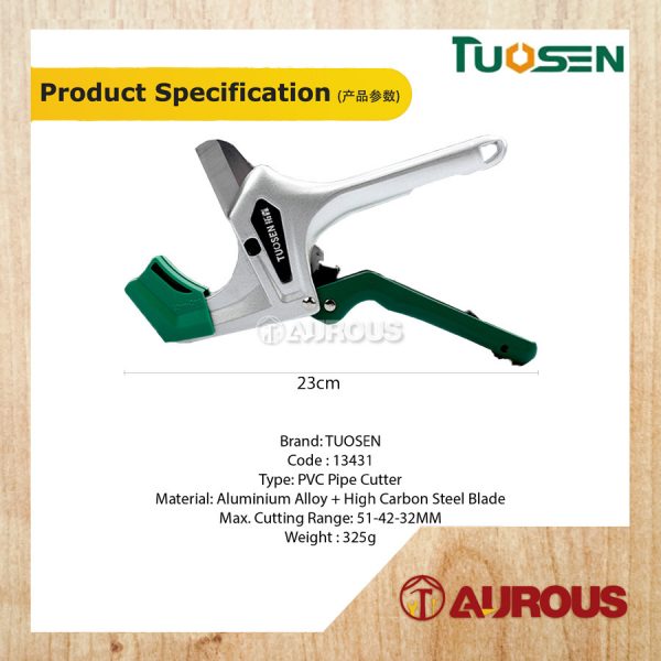 TUOSEN HEAVY DUTY PPR / PVC PIPE CUTTER 51-42-32MM MODEL:13431 - Image 7