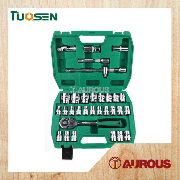 TUOSEN CHROME 6PT AND 12PT SPANNER SOCKET WRENCH SET [ 32 PCS/SET ] CODE:12823