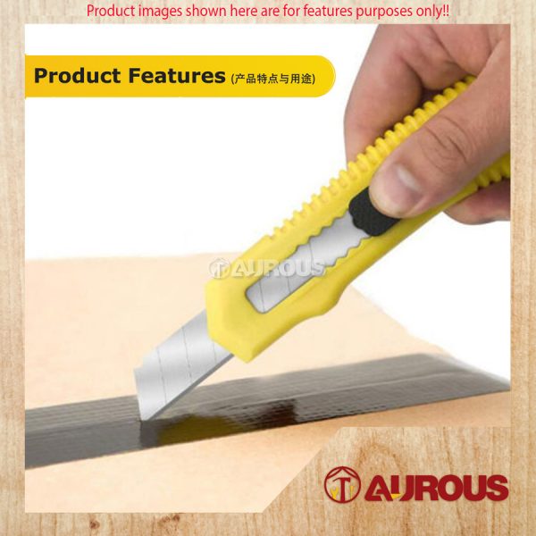 PLASTIC HANDLE KNIFE PAPER CUTTER-(COLOUR RANDOMLY) - Image 7