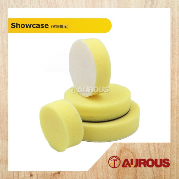 YELLOW VELCRO TYPE H/D FLAT FOAM PAD POLISHING SPONGE (3'' 4'' 5'' 7'') - 1 PIECE - Image 2