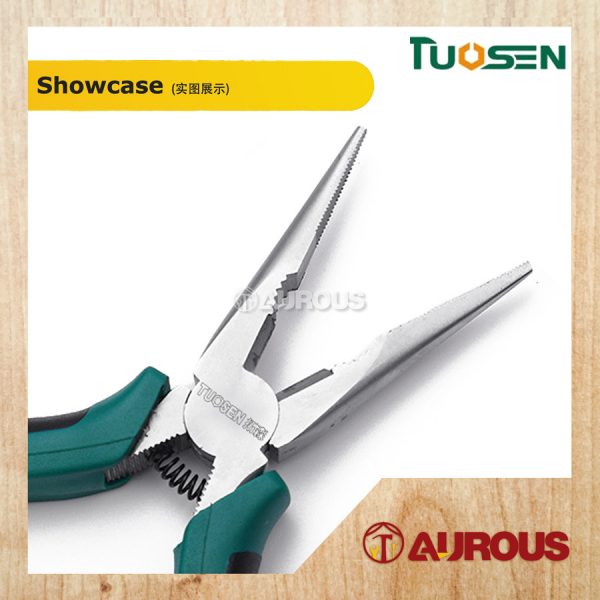 TUOSEN STEEL FERRONICKEL LONG NOSE PLIER 6'' 150MM MODEL:11918 - Image 3
