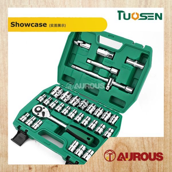 TUOSEN CHROME 6PT AND 12PT SPANNER SOCKET WRENCH SET [ 32 PCS/SET ] CODE:12823 - Image 3