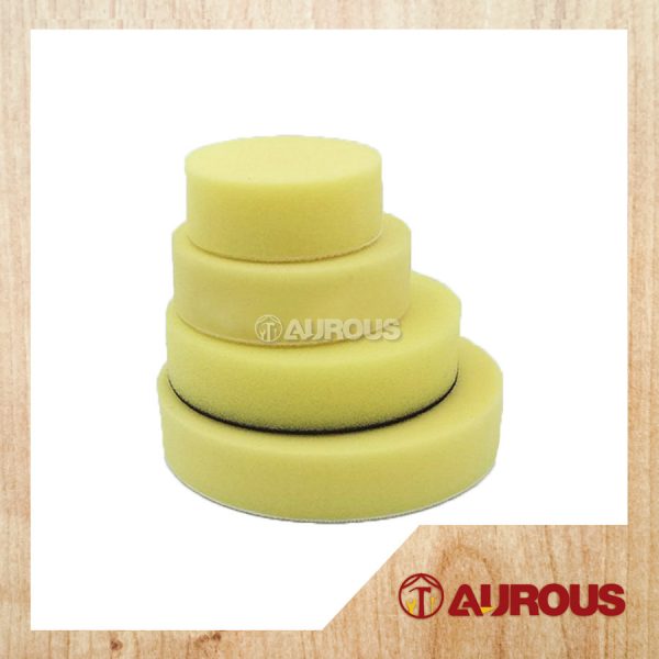 YELLOW VELCRO TYPE H/D FLAT FOAM PAD POLISHING SPONGE (3'' 4'' 5'' 7'') - 1 PIECE