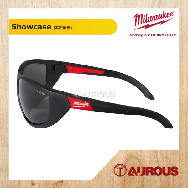 MILWAUKEE TINTED HIGH PERFORMANCE SAFETY GLASSES ANTI FOG ANTI SCRATCH LENSES [BLACK] 48-73-2025A - Image 4
