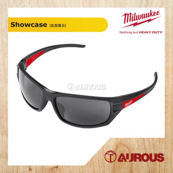 MILWAUKEE TINTED HIGH PERFORMANCE SAFETY GLASSES ANTI FOG ANTI SCRATCH LENSES [BLACK] 48-73-2025A - Image 2