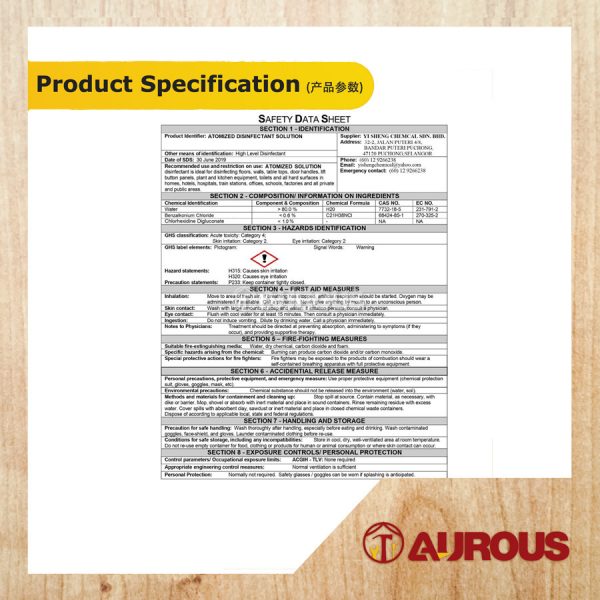 [KKM INGREDIENTS APPROVED] EASYCARE ALCOHOL FREE FOGGING SOLUTION DISINFECTANT LIQUID SANITIZER REAGENT 5LT (READY TO USE) - Image 7