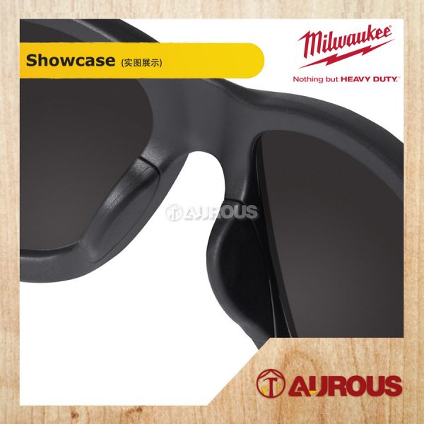 MILWAUKEE TINTED HIGH PERFORMANCE SAFETY GLASSES ANTI FOG ANTI SCRATCH LENSES [BLACK] 48-73-2025A - Image 5