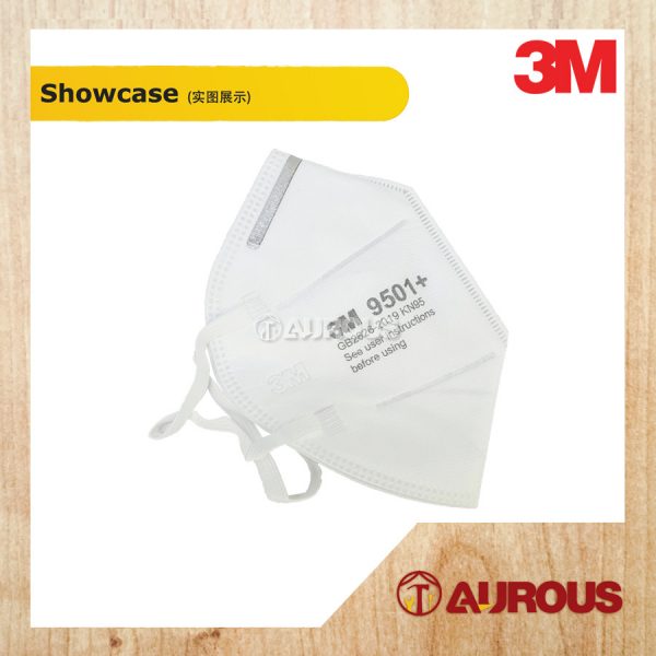 (1 PIECE)3M EAR LOOP PARTICULAR DISPOSABLE RESPIRATOR FACE MASK KN95 9501+ - Image 3