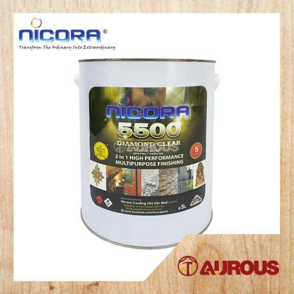 NICORA 5L 5500 DIAMOND / MATT CLEAR 2 IN 1 HIGH PERFORMANCE SYNTHETIC ENAMEL